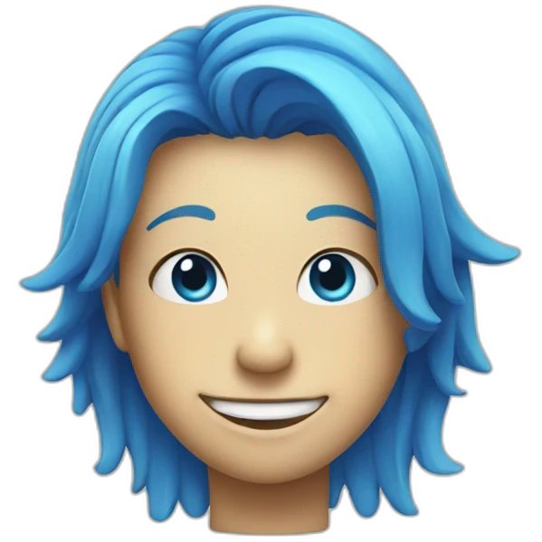smiley blue emoji