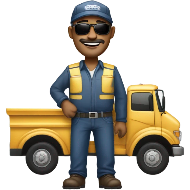 Dad truck driver  emoji