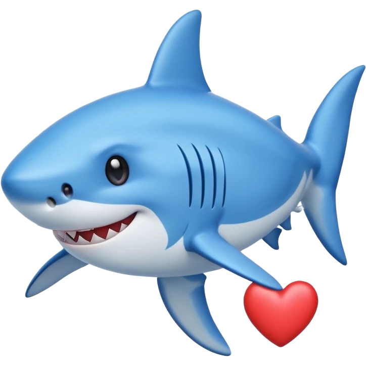 Tiburón enamorado emoji