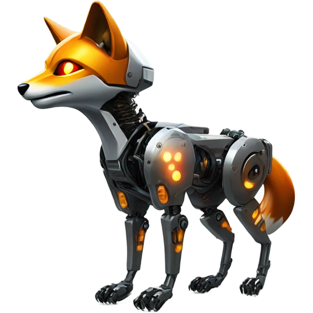 Robot Fox terminator  emoji