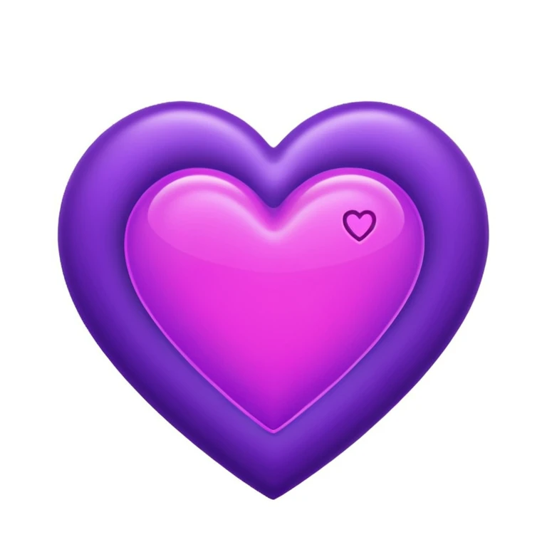purple heart with a neon glow emoji