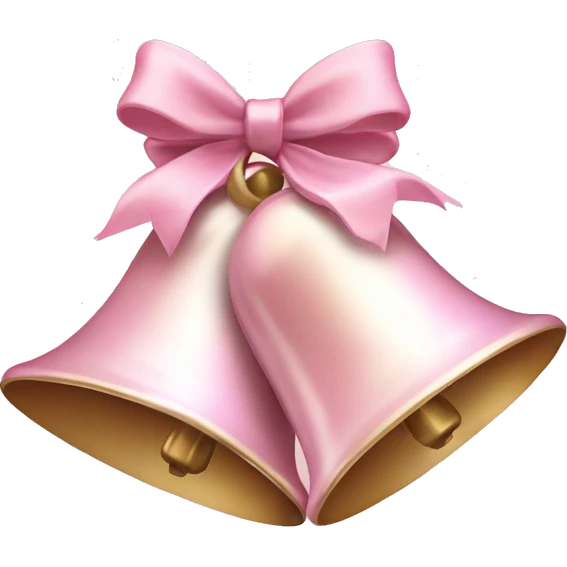 Light pink Christmas bells  emoji