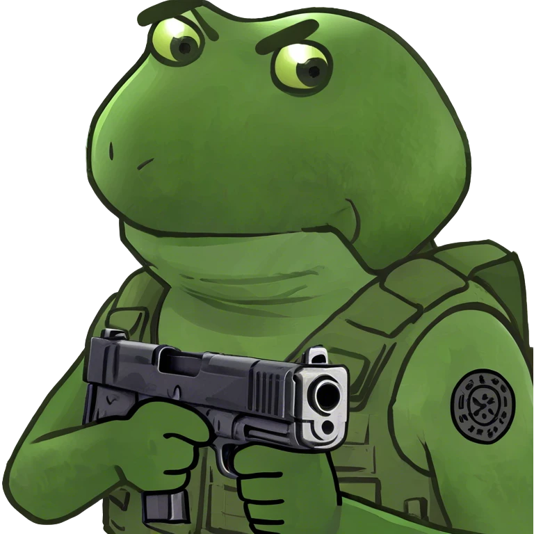 Guy with gun emoji