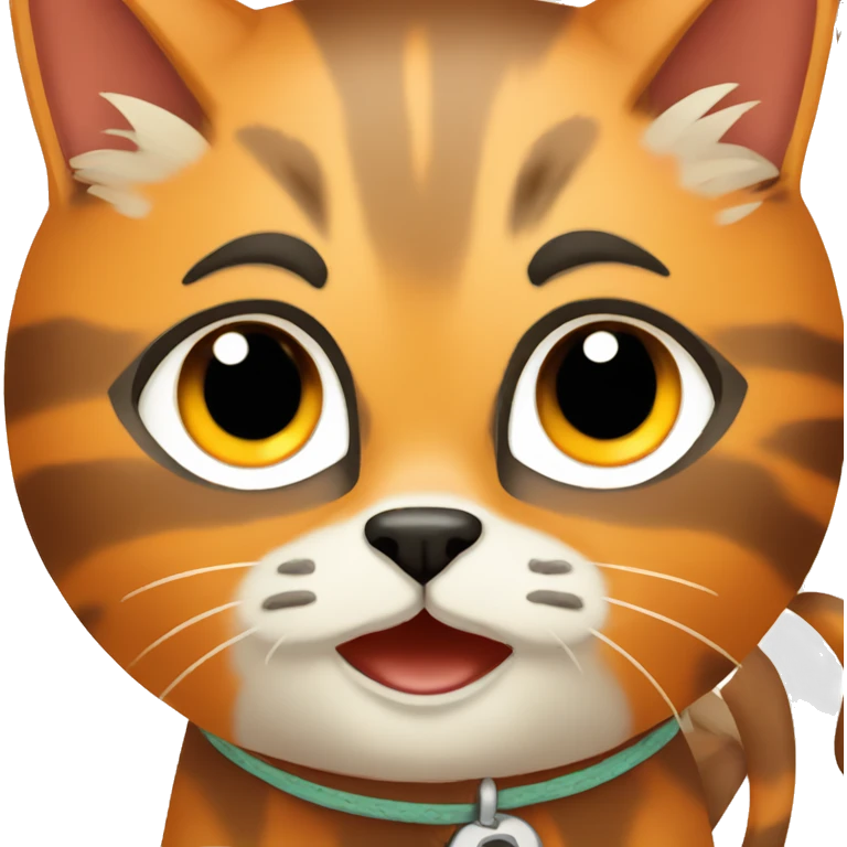 Coco con cara de gato naranja  emoji
