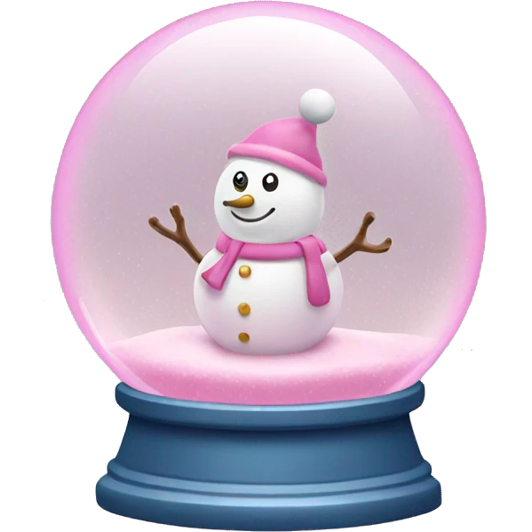 Pink snow globe emoji