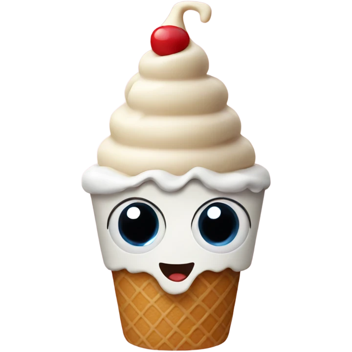 ice cream with eyes emoji