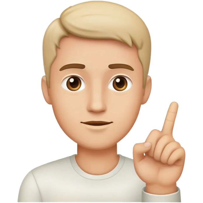 man with finger up emoji