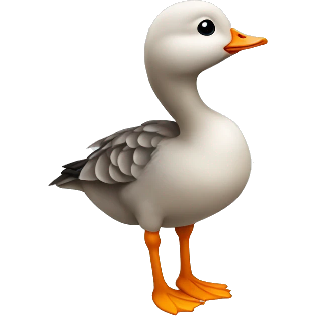 Baby tiny goose with big butt emoji