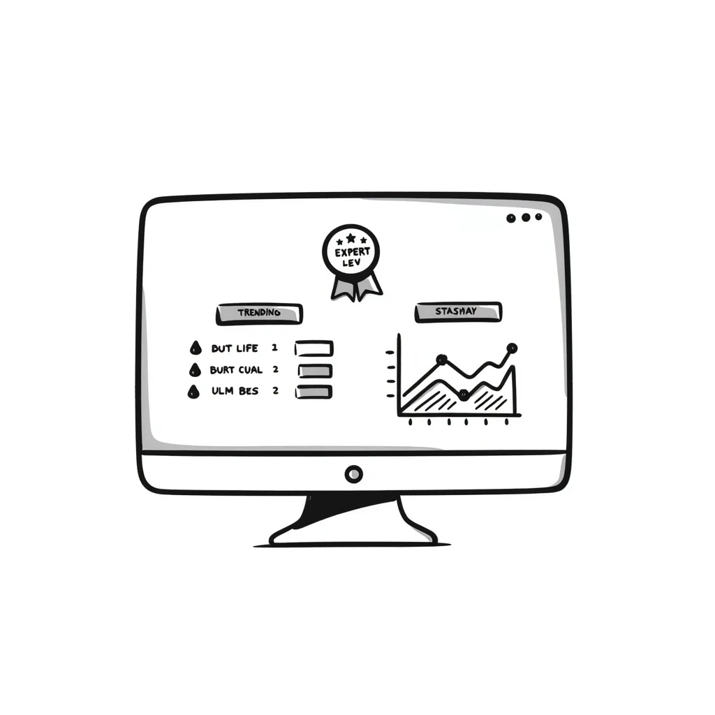 qbix88 games online with trending chart, expert level badge, and popular games leaderboard emoji