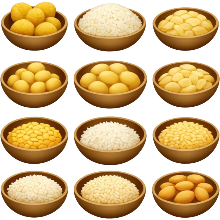 distintos tips de pan y arroz emoji