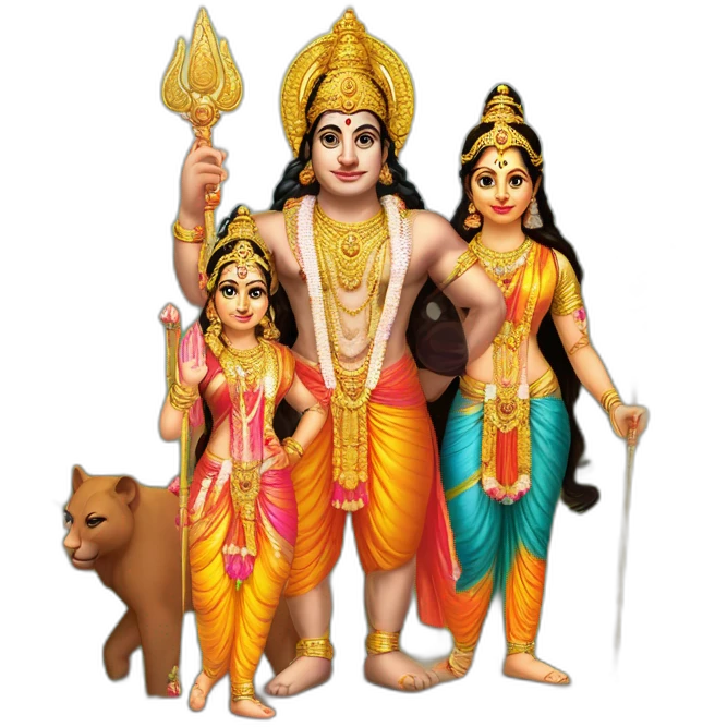 Lord Ram with Sita and Hanuman emoji
