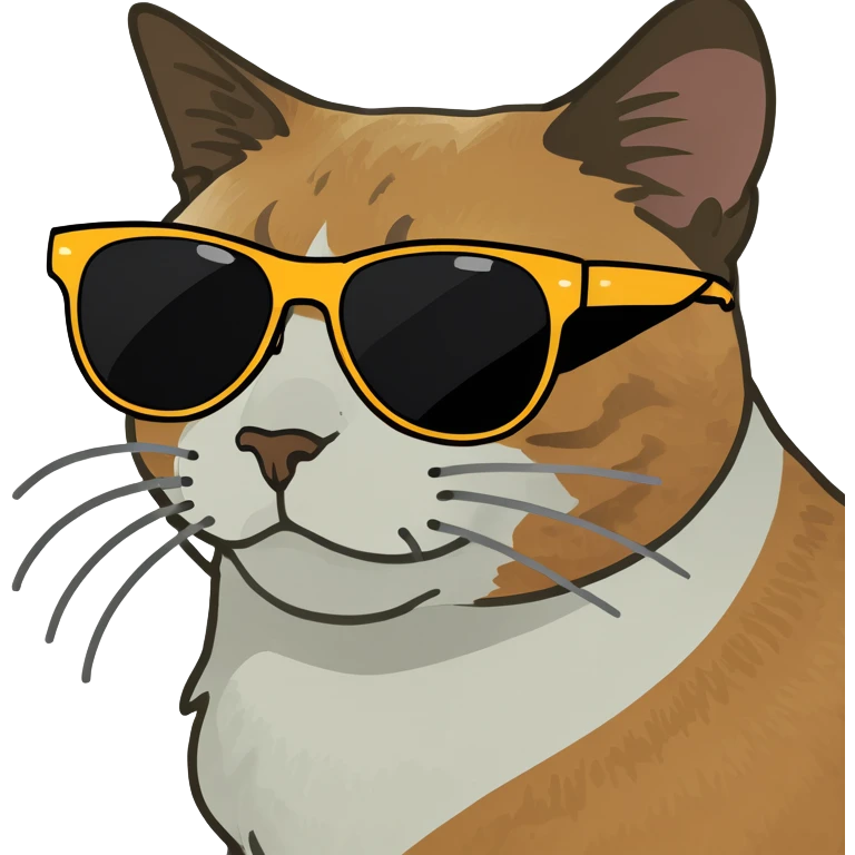 Cat with sunglasses emoji