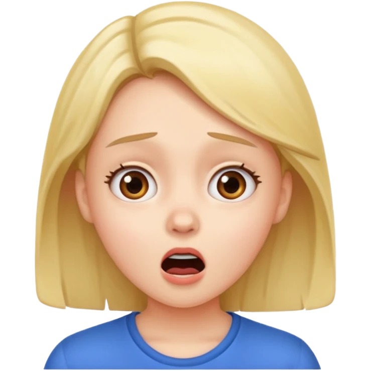 Girl with her jaw dropped emoji