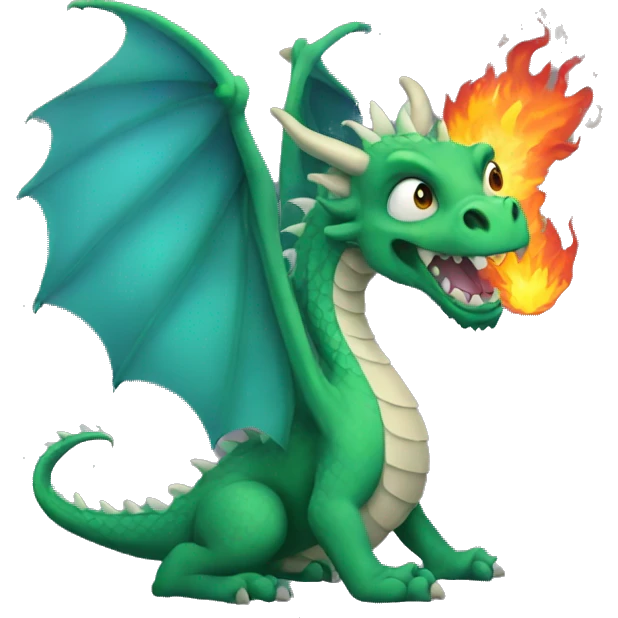 Dragon that throw fire emoji