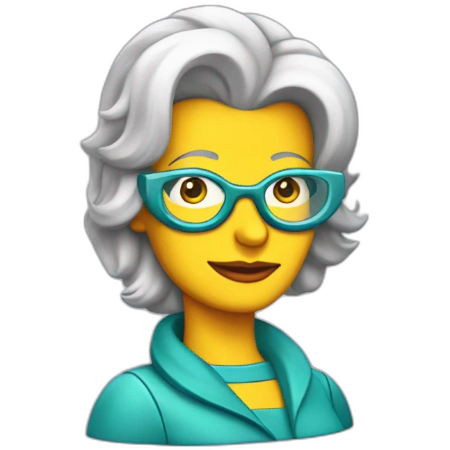 marg simpson with futuristic glasses emoji