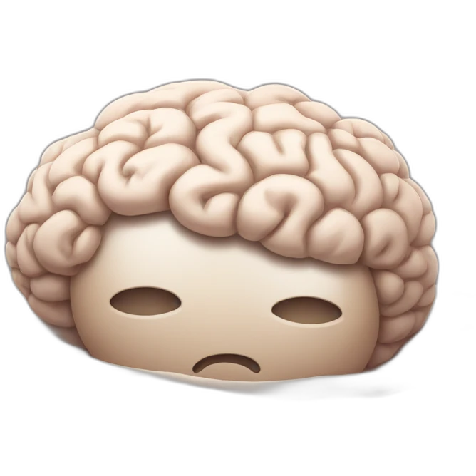brain lying in bed covered with blanket emoji