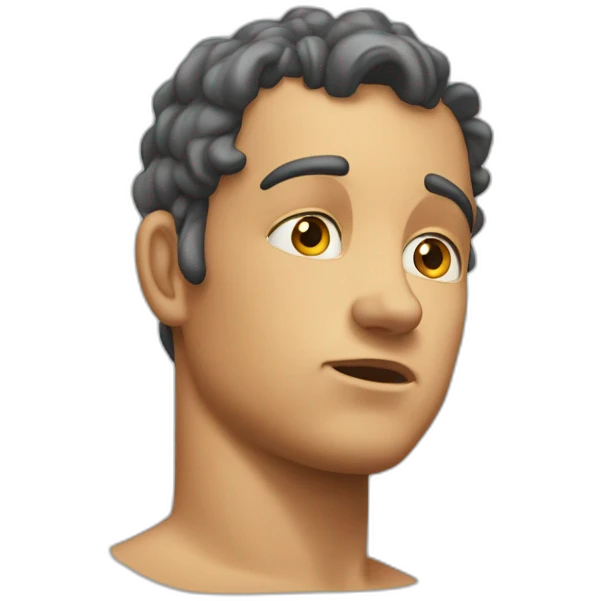 Hermes with his hand under his chins thinking emoji