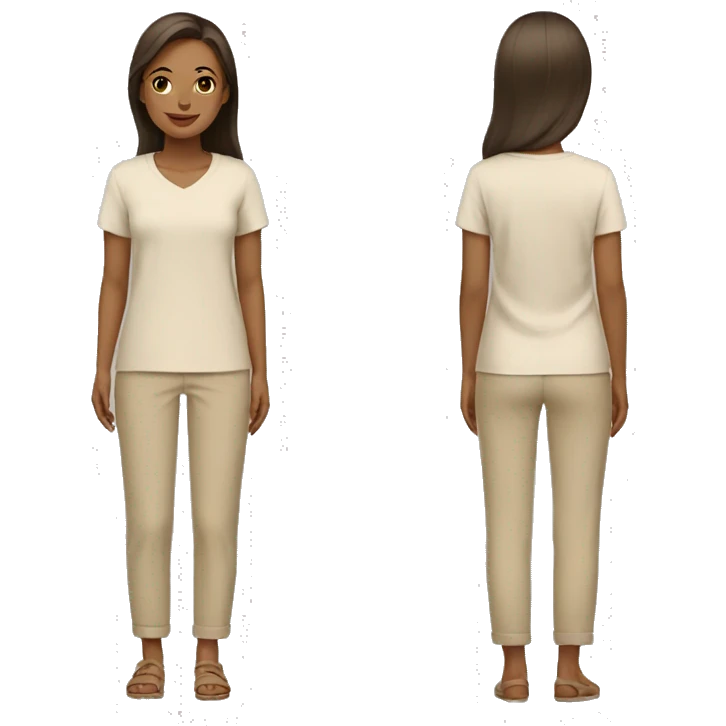  women’s beige color clothes  emoji