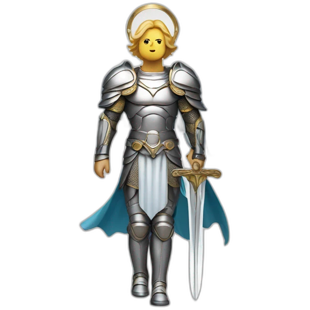 Archangel Michael with wings and blade emoji