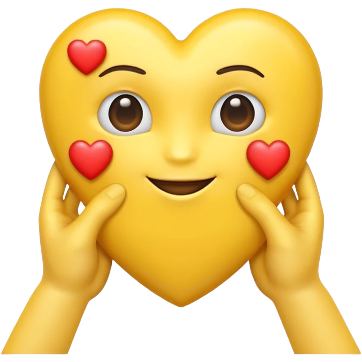 Emoji with hands holding heart emoji