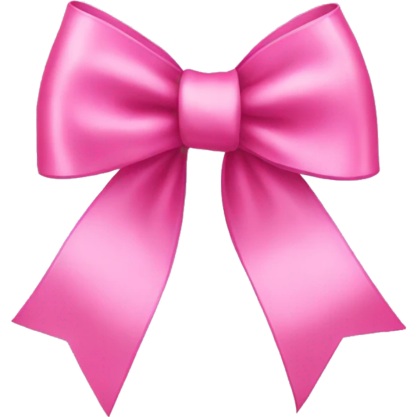 Pink ribbon bow emoji