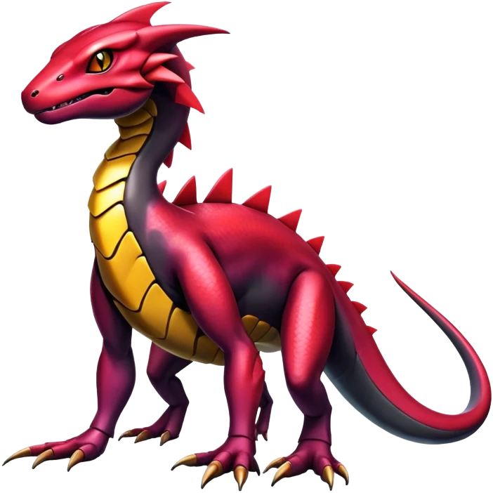 Shiny Exotic epic Salandit-Genesect-Koraidon-Fakémon-hybrid-creature (full body)  emoji