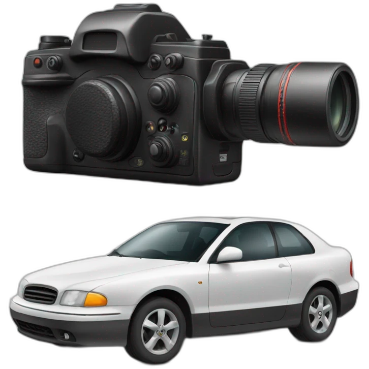 car with camera at the back emoji