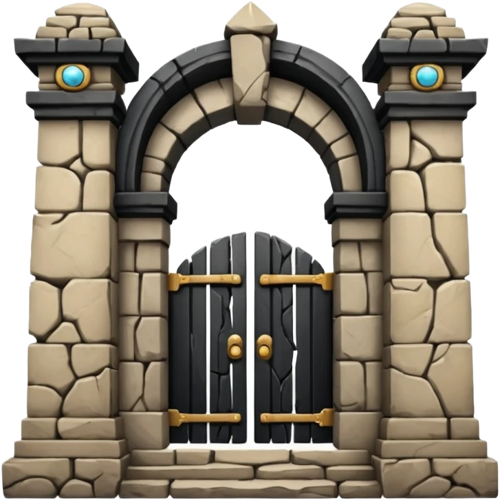 Cracked Temple Gate black emoji