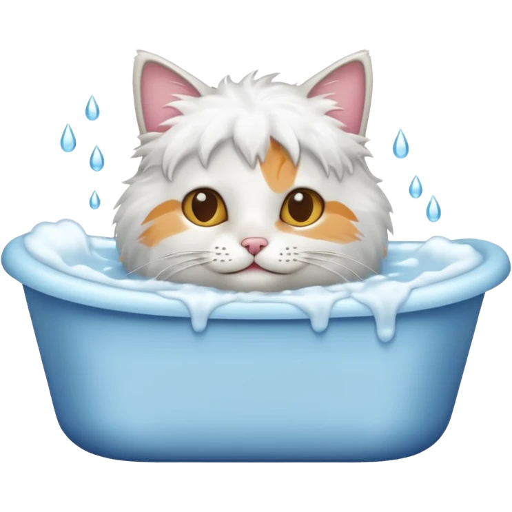 Cat in bathtub emoji