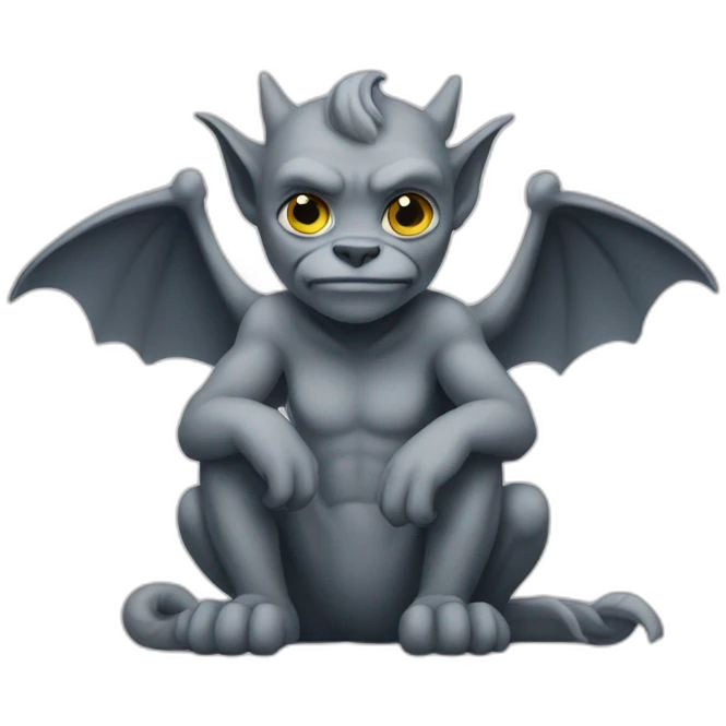 gargoyle sitting (no eyes) emoji