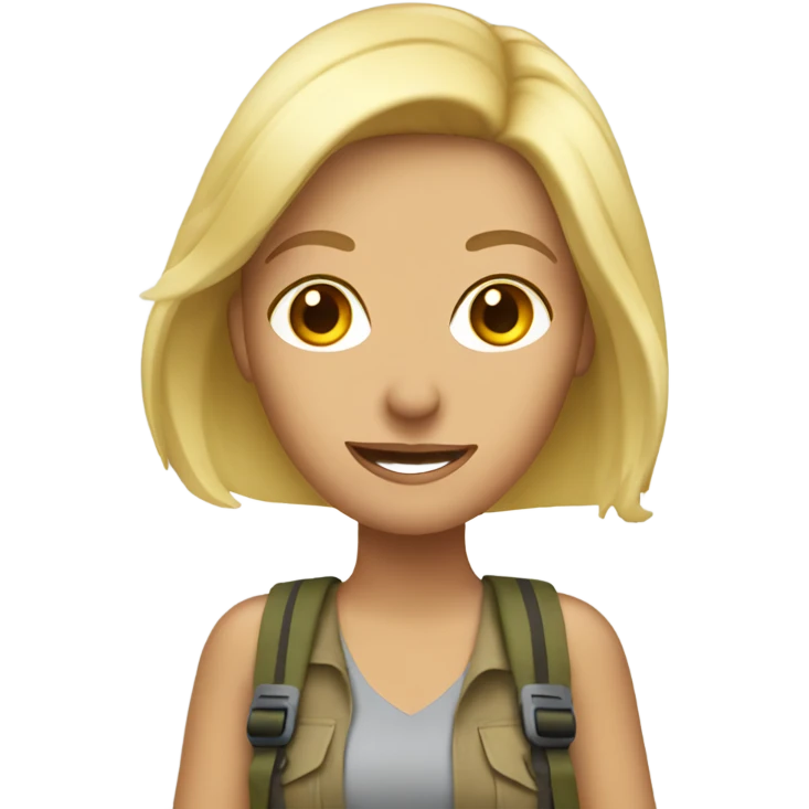 Blonde woman traveling to Costa Rica  emoji
