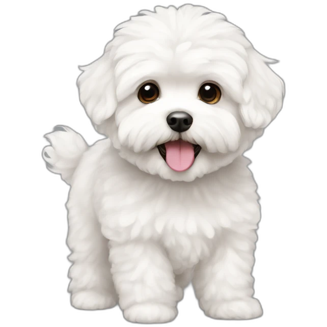 white fluffy male maltipoo emoji