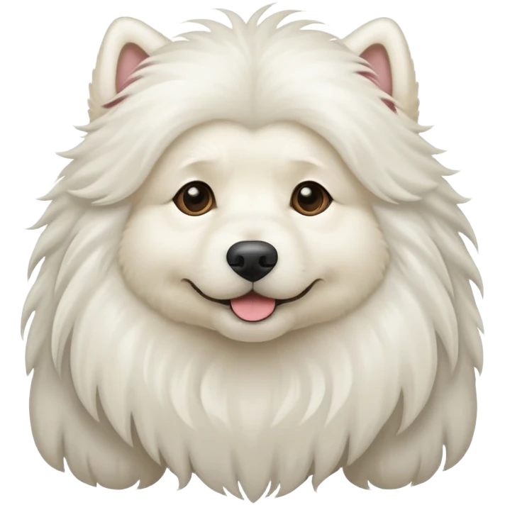 White long-haired dog emoji