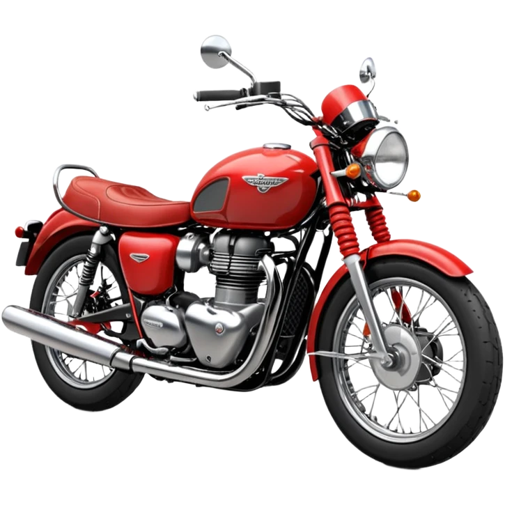 Red Triumph Bonneville Motorcycle emoji