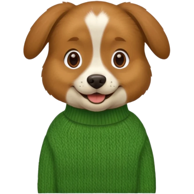 dog wear a green sweater emoji