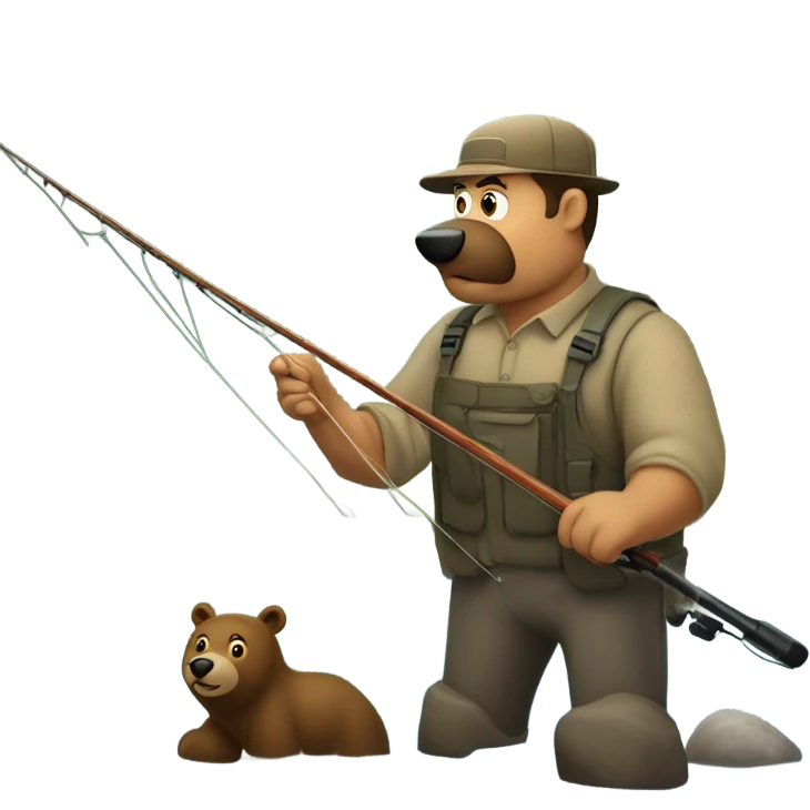Man Fishing for bears emoji