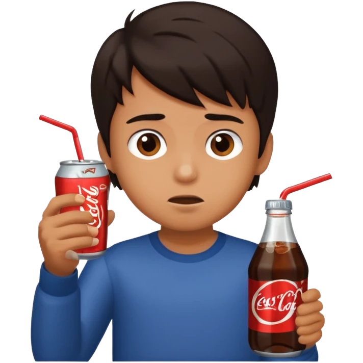 boy refusing a soda emoji