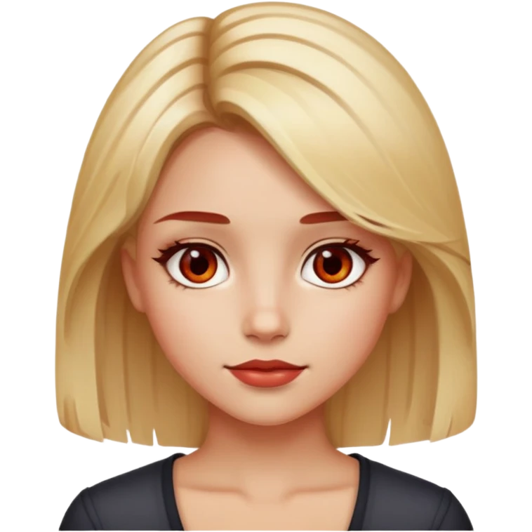Ela é doira meio ruiva e também é bachinha olhos castanhos cor de mel meia branca  emoji