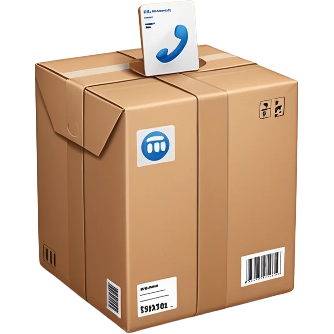 phone number and parcel delivery and online store emoji