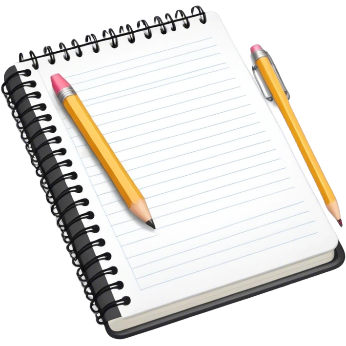 Homework, notebook emoji
