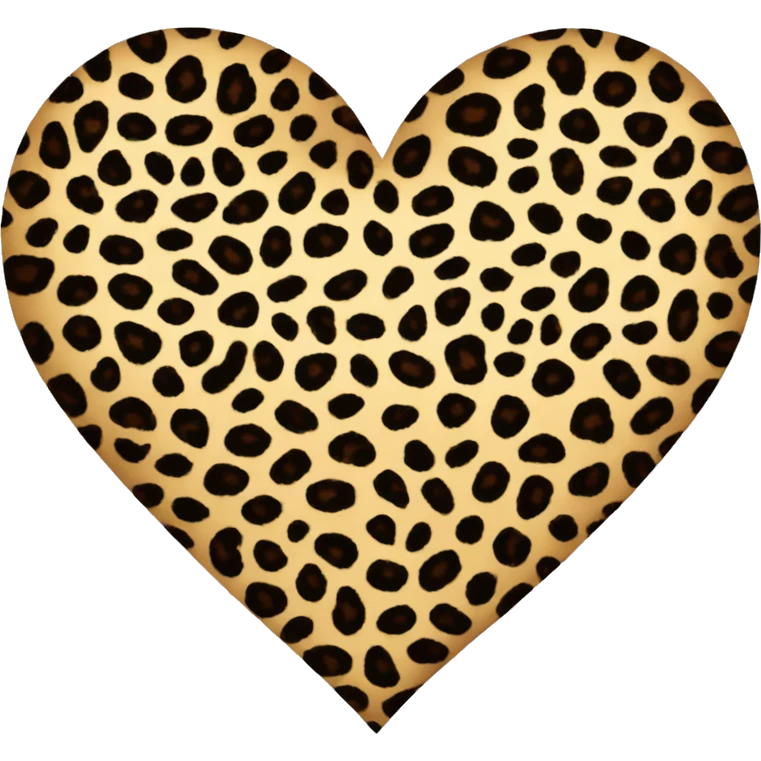 leopard print heart emoji