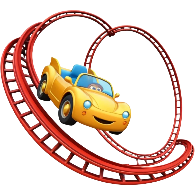 roller coaster car on track emoji