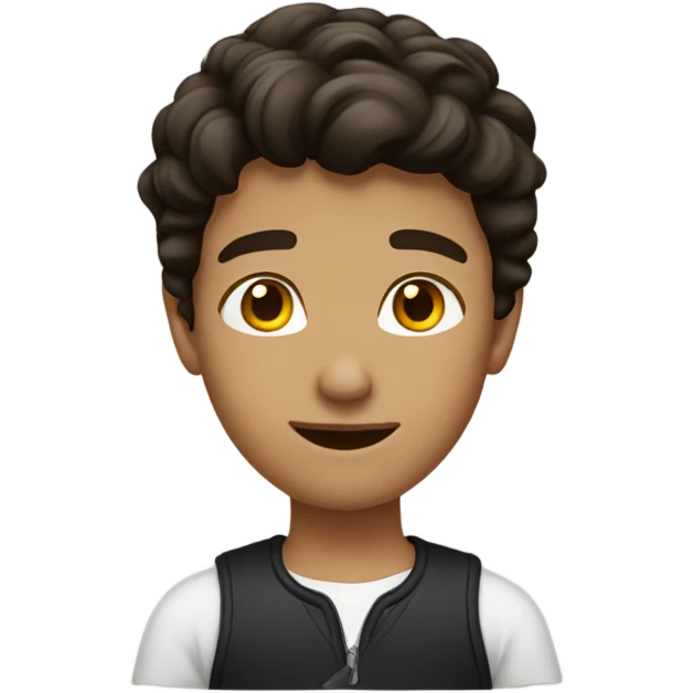 Brunette boy emoji
