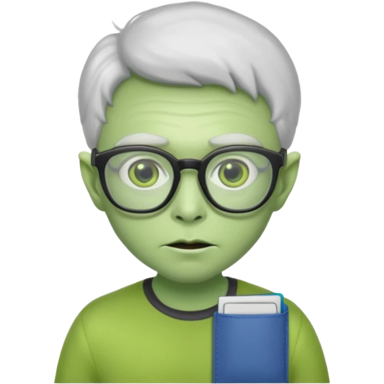 Alien but he’s a nerd emoji