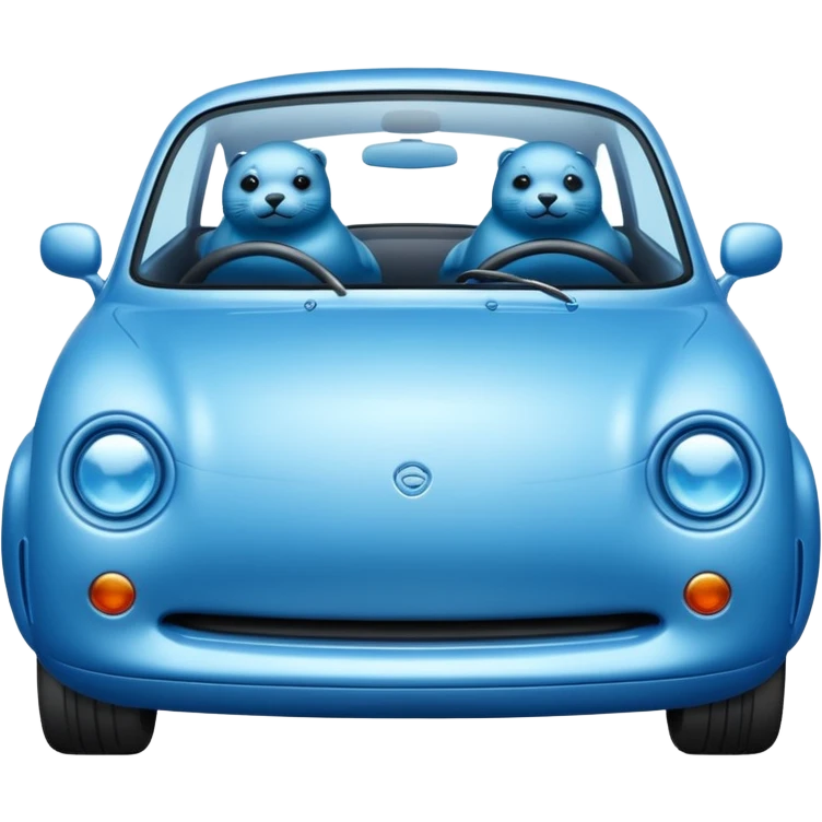 Seals in a car emoji