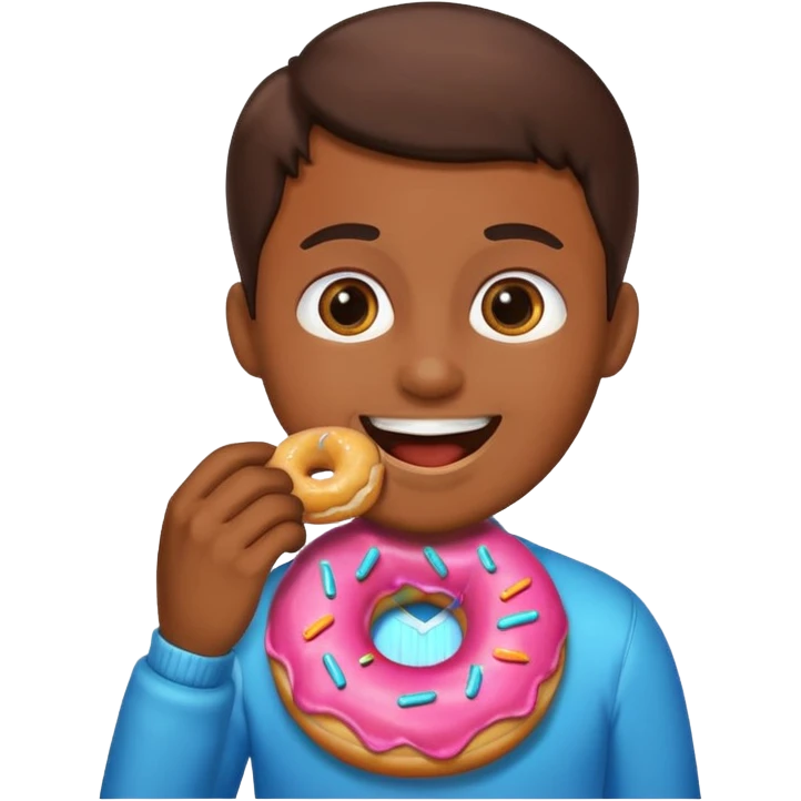 eating a donut  emoji