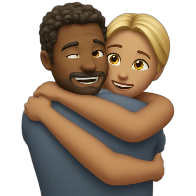 Couple hug emoji