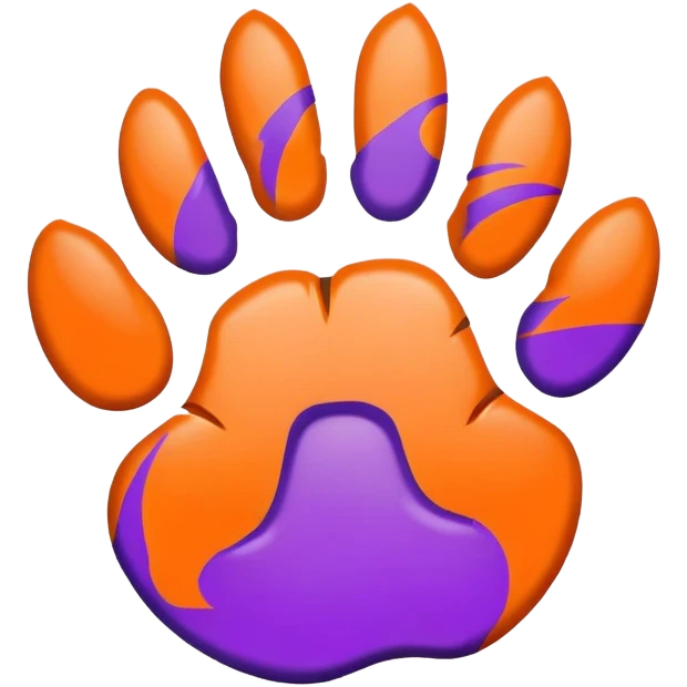 Clemson Tiger Paw emoji