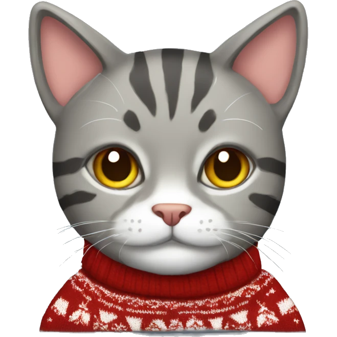 cat wearing ugly sweater emoji