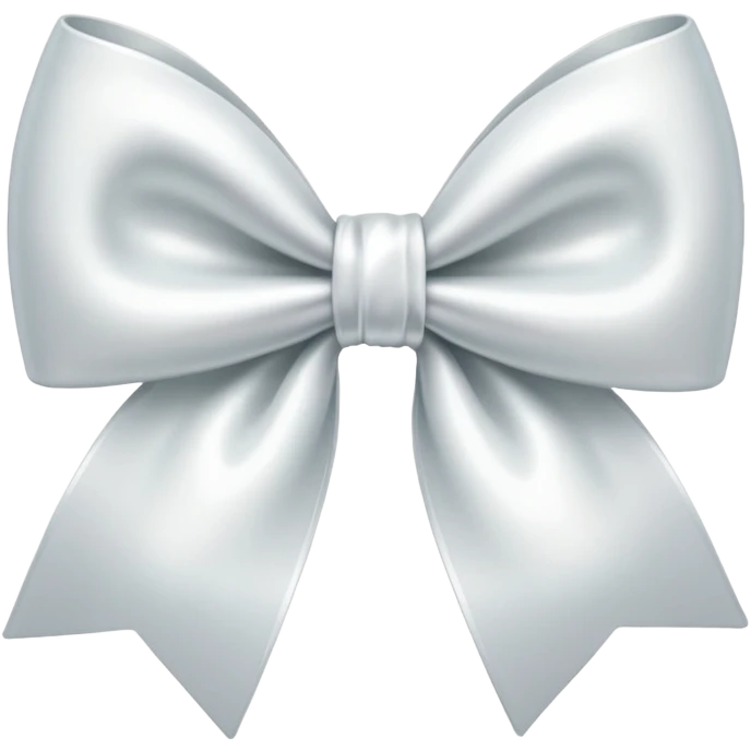 white satin bow emoji